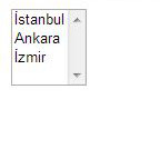ListBox çıktı